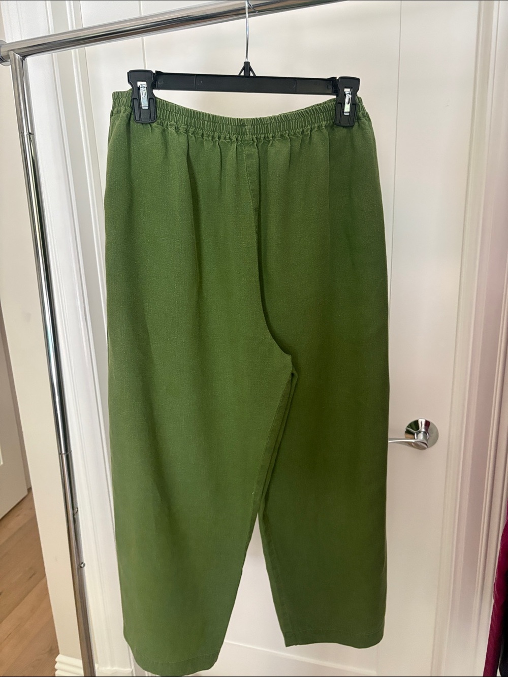 eskandar  Green Elastic-Waist Relaxed Pants